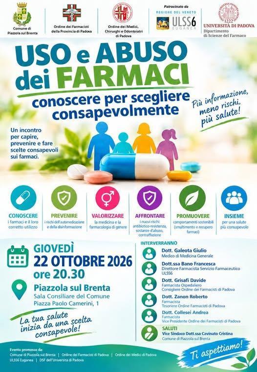 Uso e Abuso dei Farmaci - conoscere per scegliere consapevolmente (dalle ore 20:30)