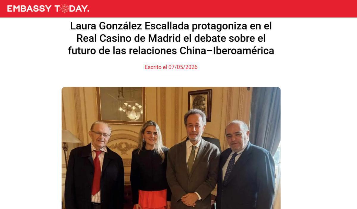 Laura González Escallada protagoniza en el Real Casino de Madrid el debate sobre el futuro de las relaciones China - Iberoamérica