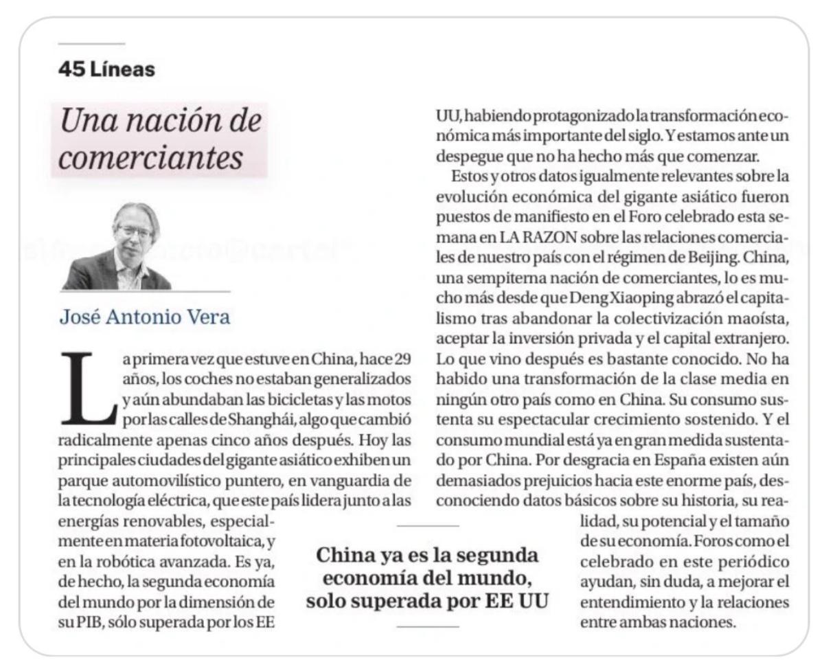 España y China refuerzan su diálogo económico en un foro de alto nivel organizado por La Razón España y China refuerzan su diálogo económico en un foro de alto nivel organizado por La Razón