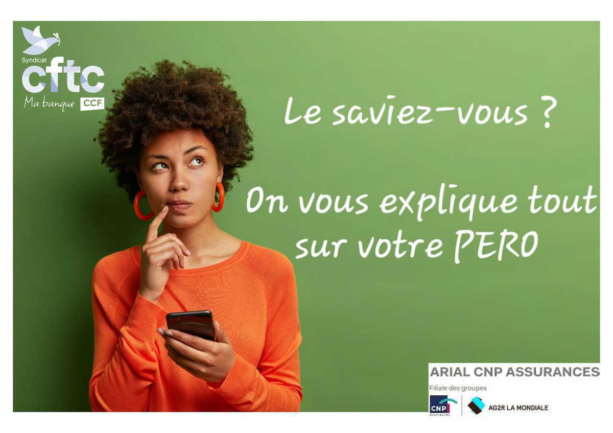 Votre Plan d'épargne retraite obligatoire (PERO) Arial CNP Assurance Votre Plan d'épargne retraite obligatoire (PERO) Arial CNP Assurance