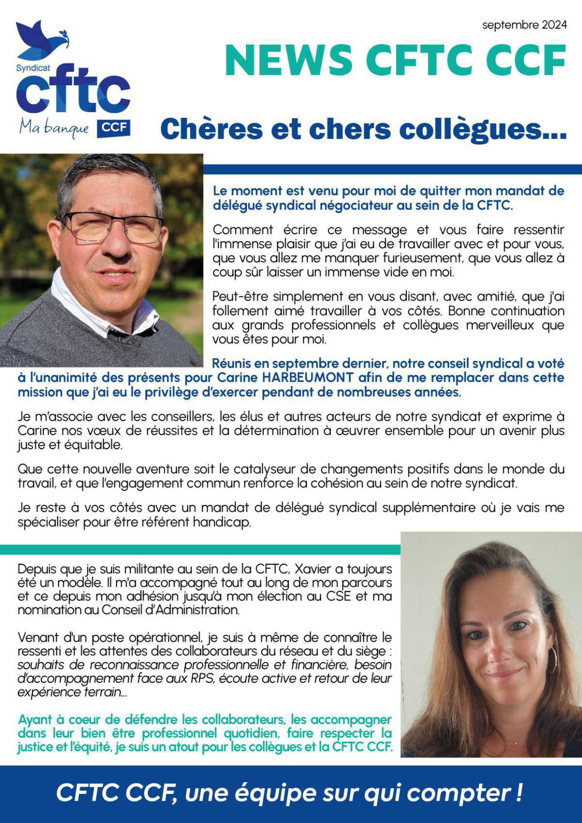 Une nouvelle DS au sein de la CFTC CCF