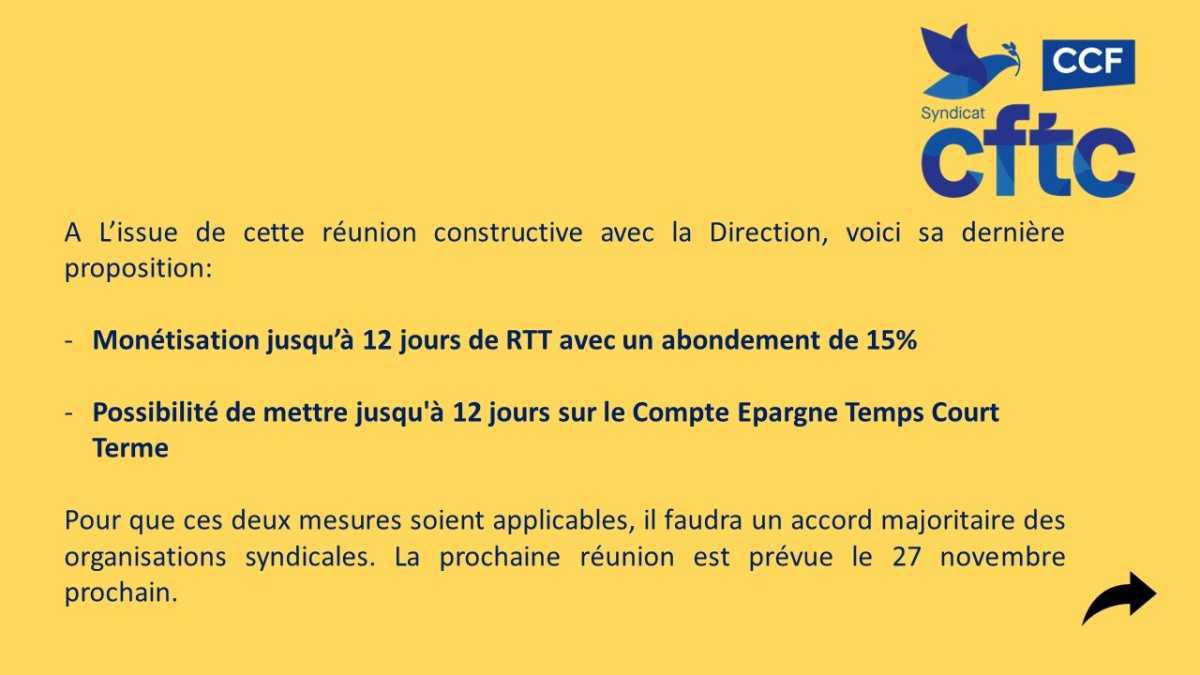 News sur la négociation "monétisation des RTT"