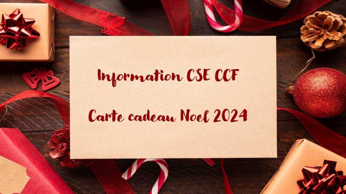 Carte cadeau Noël 2024