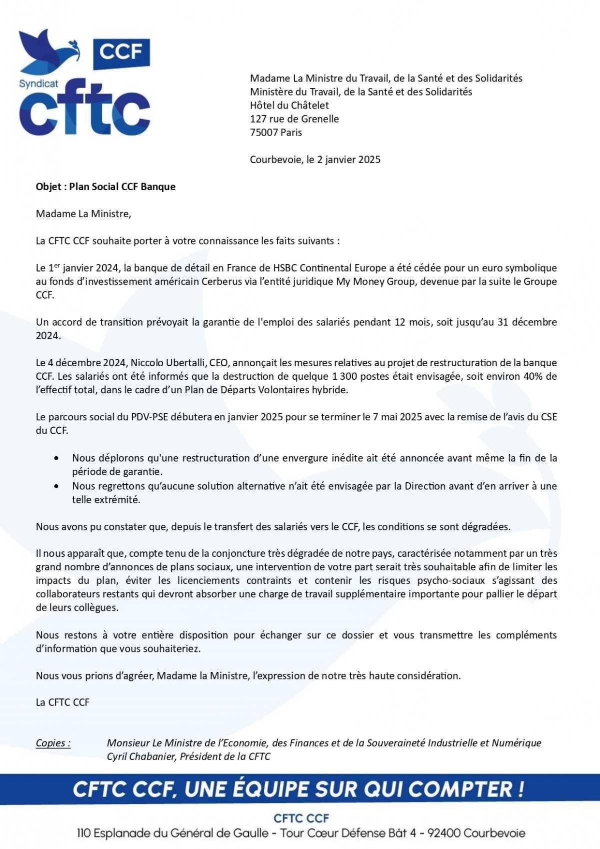 ACTUALITES CFTC PDV / PSE CCF ACTUALITES CFTC PDV / PSE CCF