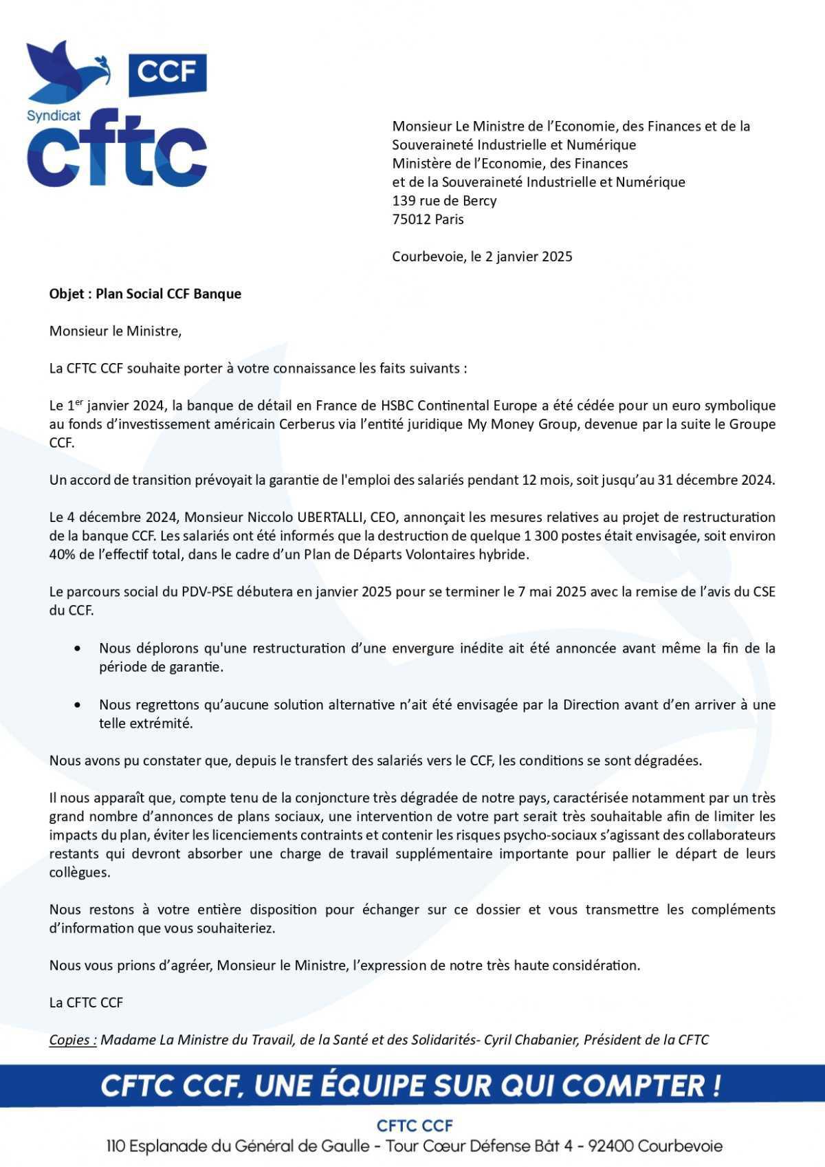 ACTUALITES CFTC PDV / PSE CCF ACTUALITES CFTC PDV / PSE CCF