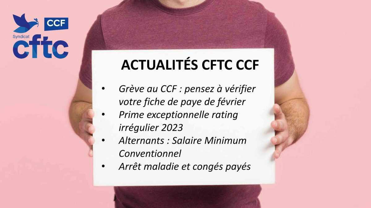 NEWS CCF / INFORMATIONS CFTC CCF