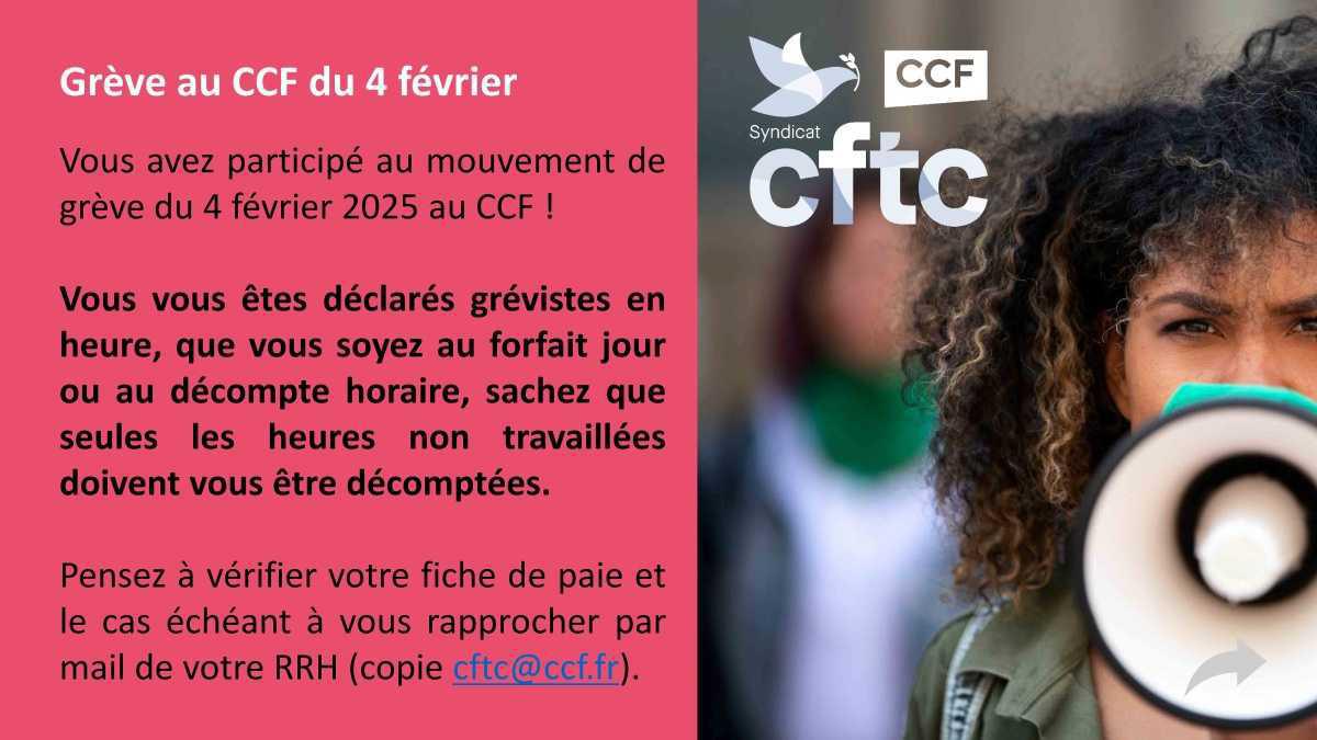 NEWS CCF / INFORMATIONS CFTC CCF