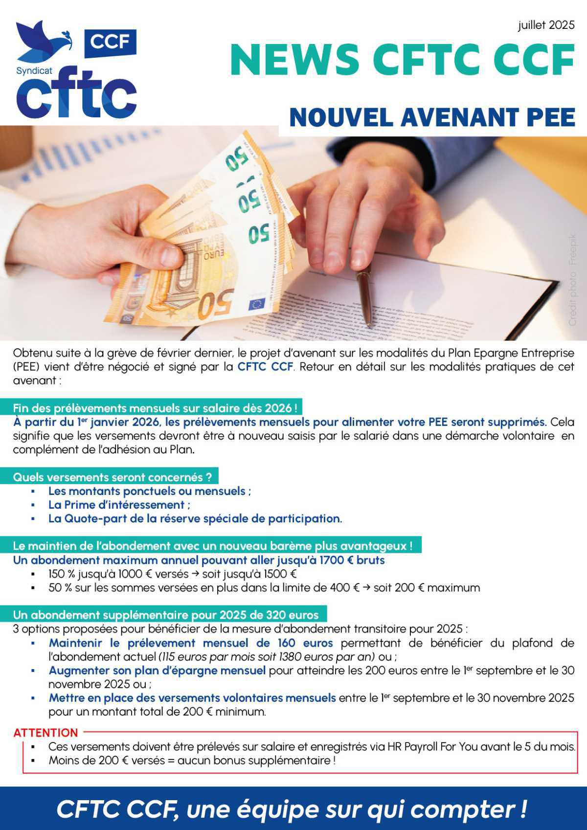 NOUVEL AVENANT PEE NOUVEL AVENANT PEE