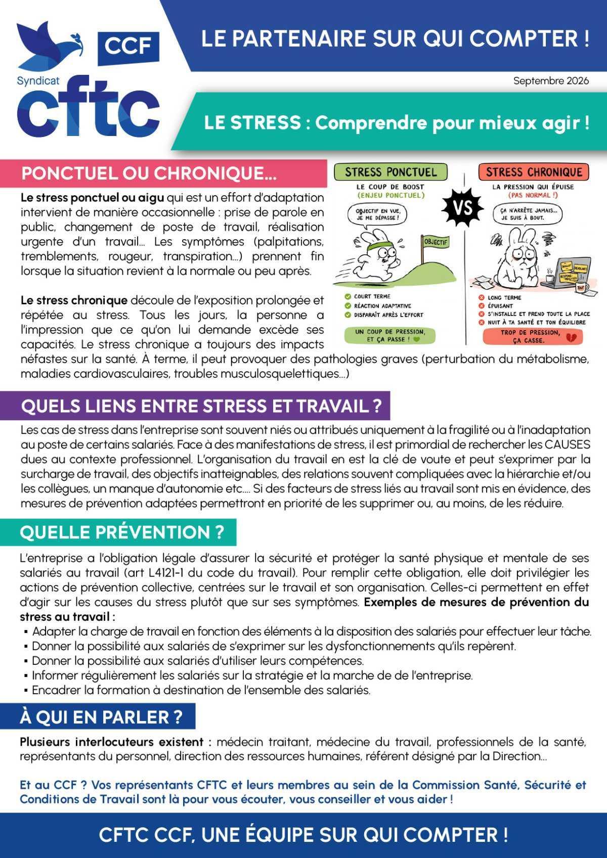 Le stress : comprendre pour mieux agir! Le stress : comprendre pour mieux agir!