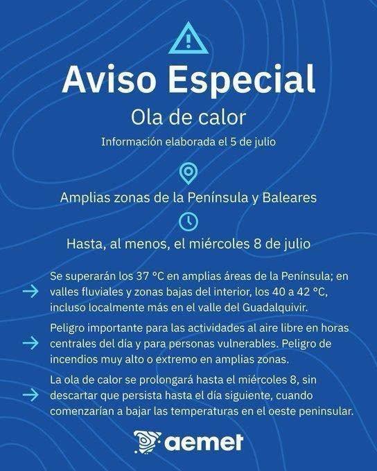 Recomendaciones ante la ola de calor