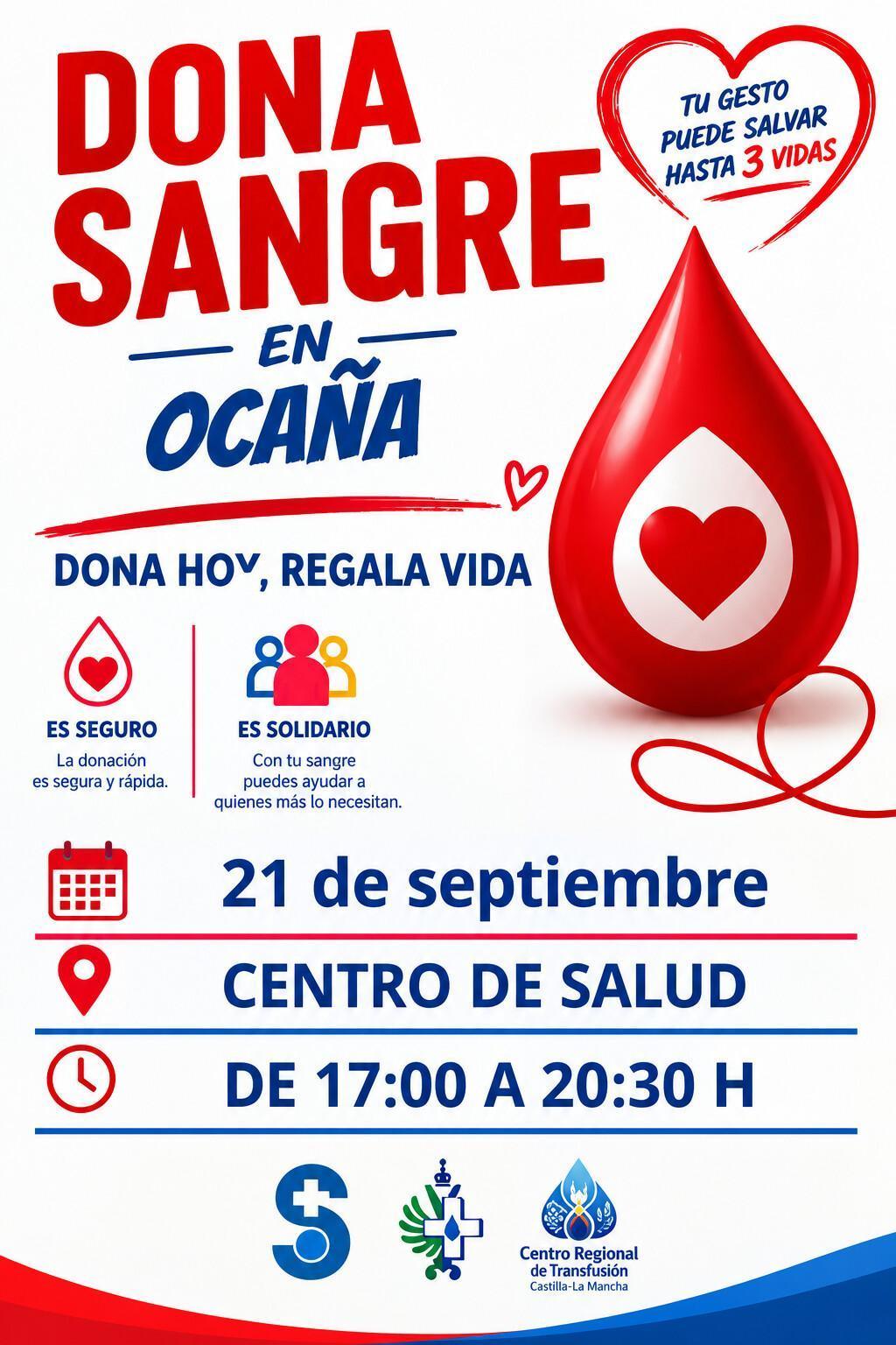 Donar sangre es regalar vida: campaña de donación en Ocaña Donar sangre es regalar vida: campaña de donación en Ocaña