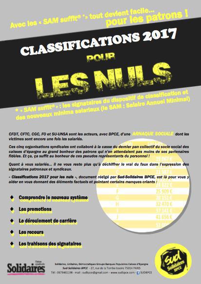 LES CLASSIFICATIONS POUR LES NULS