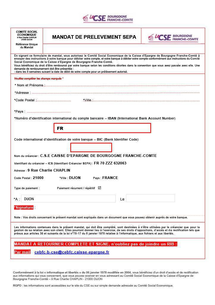 Inscription CSE !