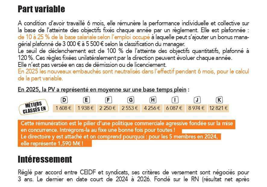 LA REMUNERATION VARIABLE