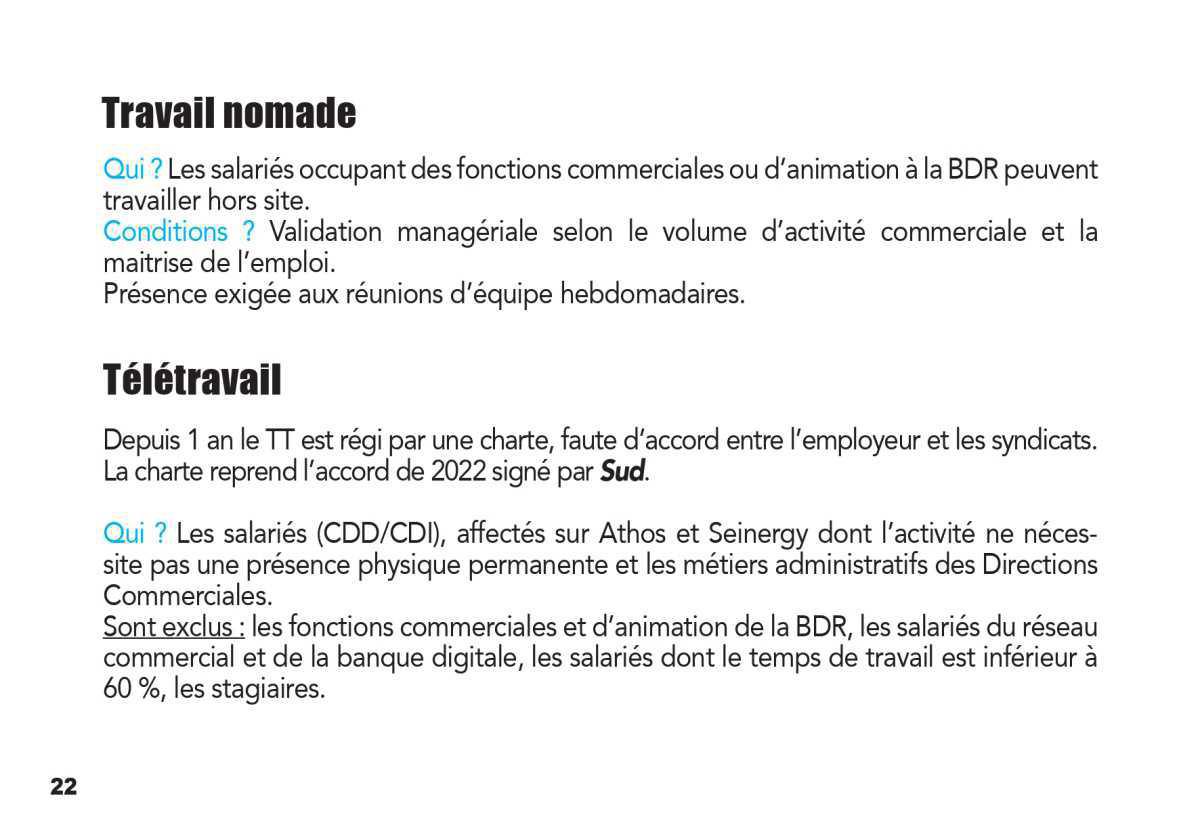 LES MODES DE TRAVAIL