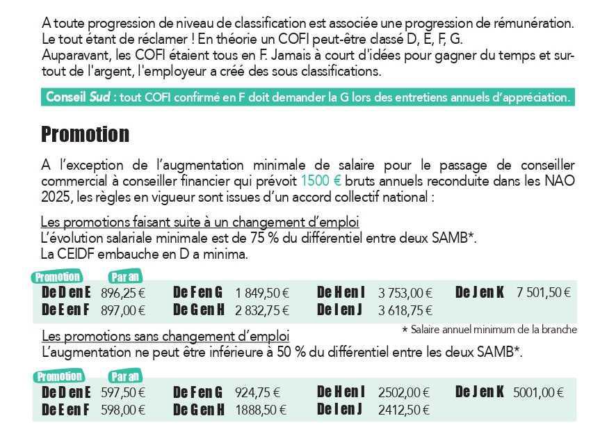 LA PROGRESSION DANS L'EMPLOI