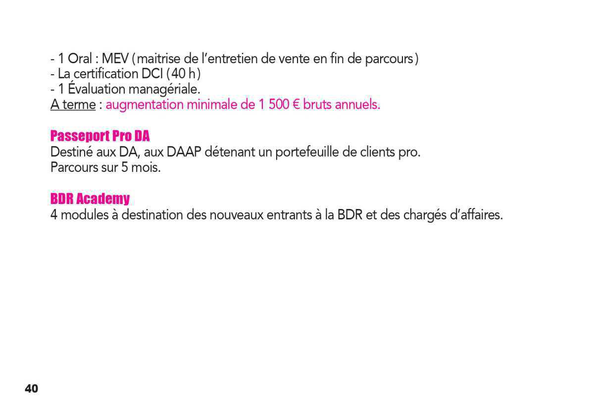 LA FORMATION