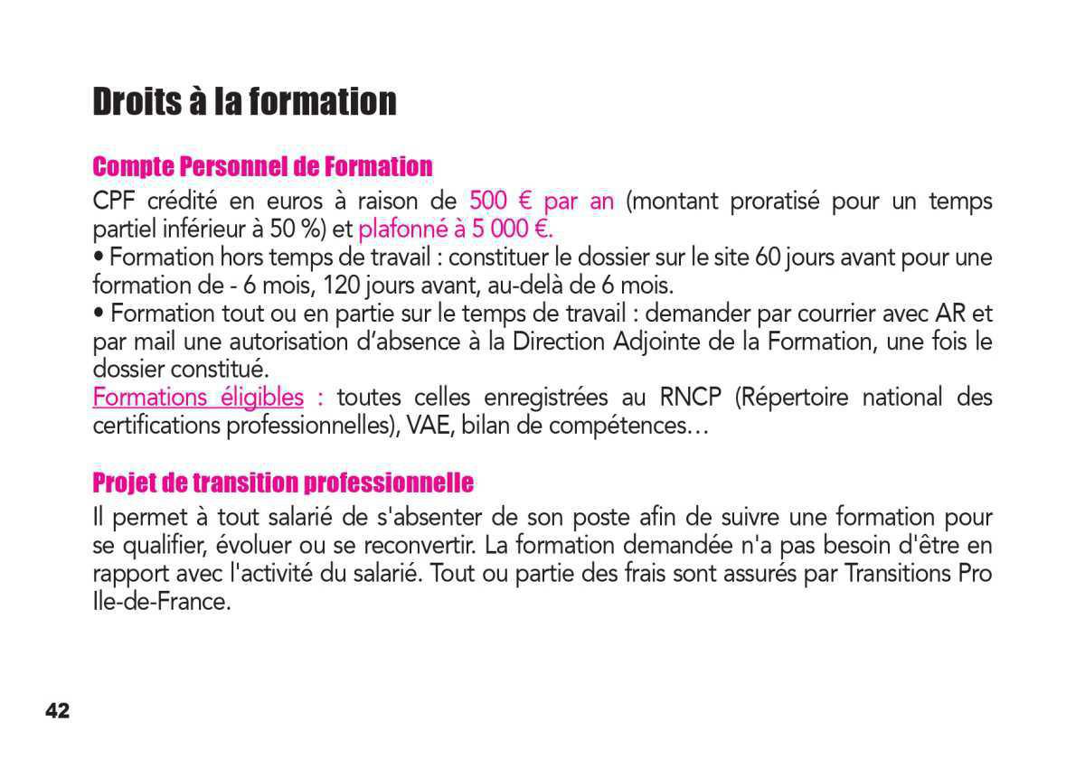 LA FORMATION