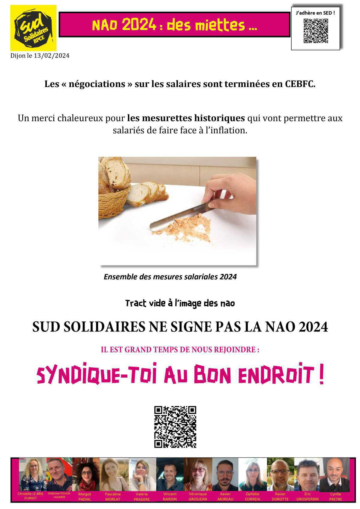 NAO CEBFC 2024 : DES MIETTES