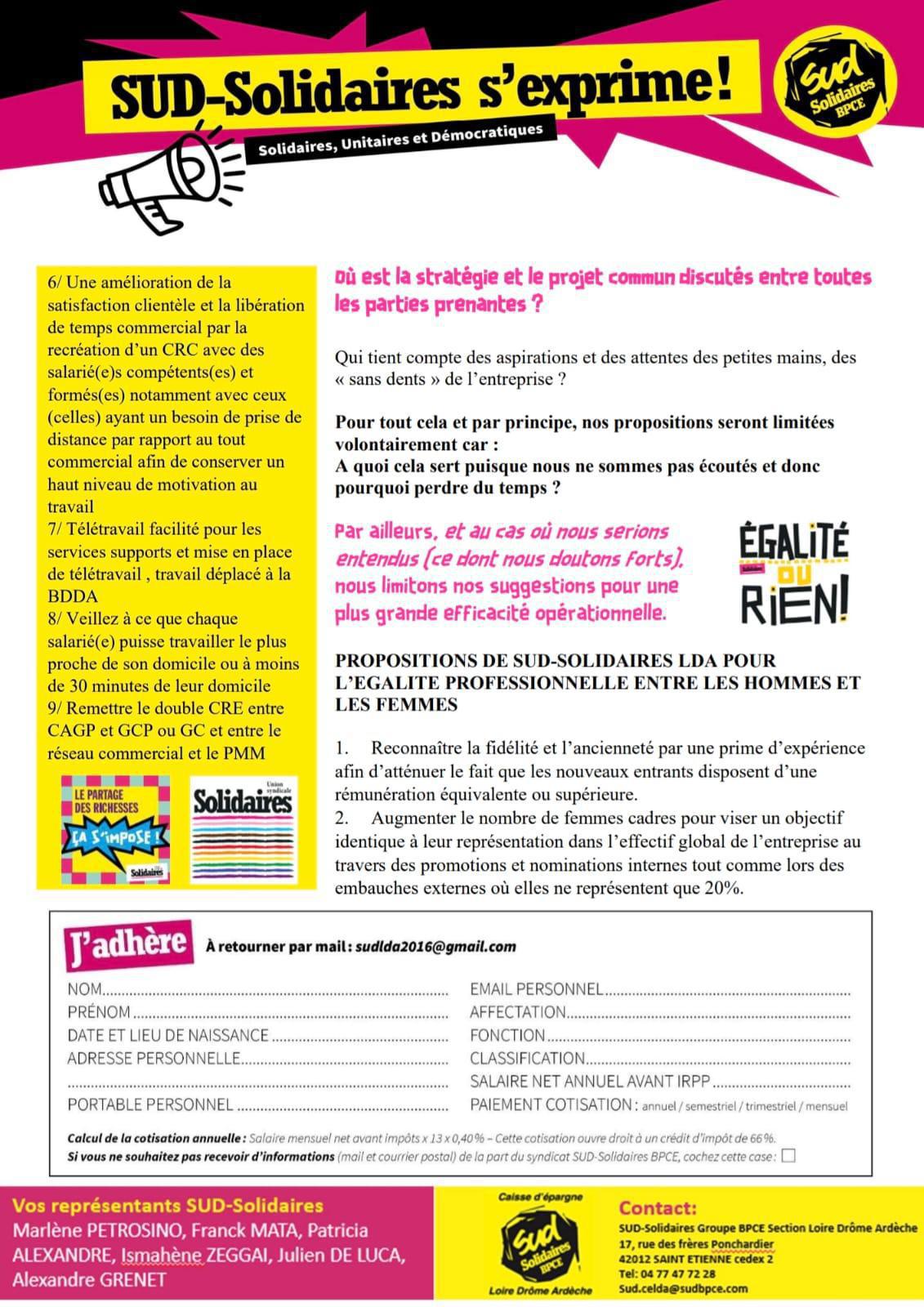 TRACT EGALITE PRO ET QUALITE DE VIE AU TRAVAIL