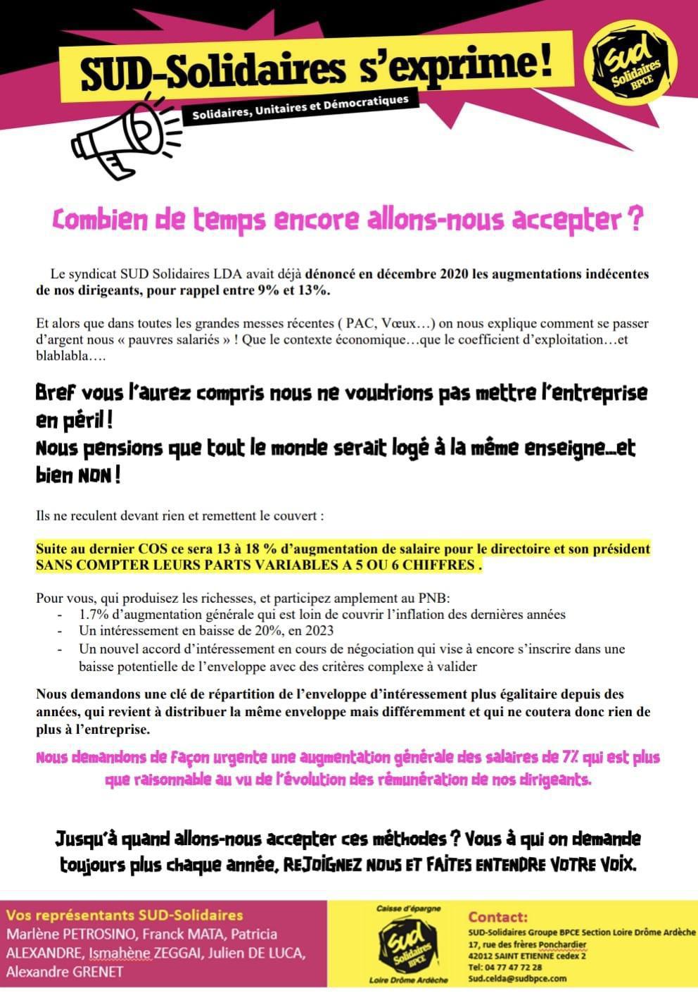 TRACT INTERESSEMENT ET AUGMENTATION DES MANDATAIRES