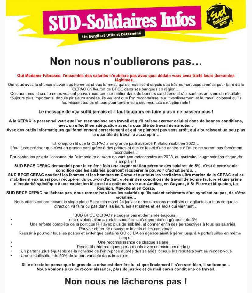 Non nous n'oublierons pas 