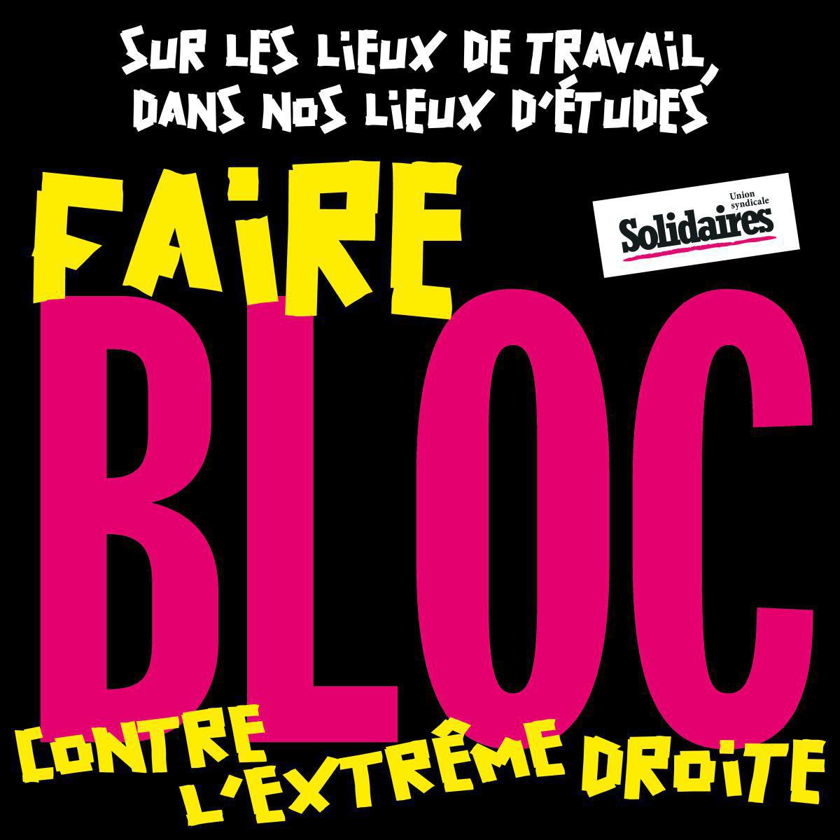 POUR LA DÉMOCRATIE ET LA JUSTICE SOCIALE, FAIRE FRONT CONTRE L’EXTRÊME-DROITE !