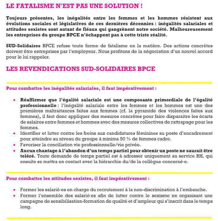 CE QUE BPCE CROIT… CE QUE SUD-SOLIDAIRES VOIT