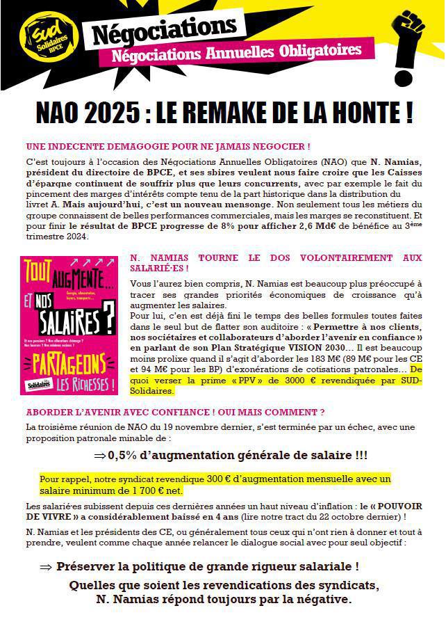 NAO 2025 : Le remake de la honte !