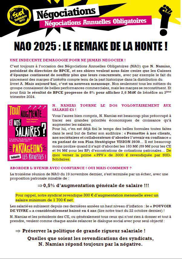 NAO NATIONALE 2025 : LE REMAKE DE LA HONTE !