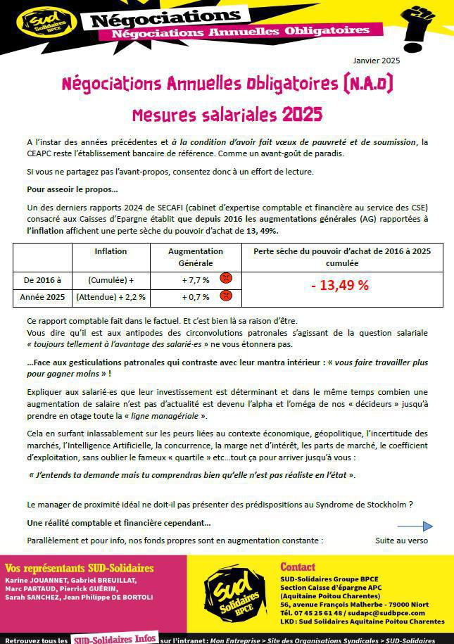 Mesures salariales 01/2025