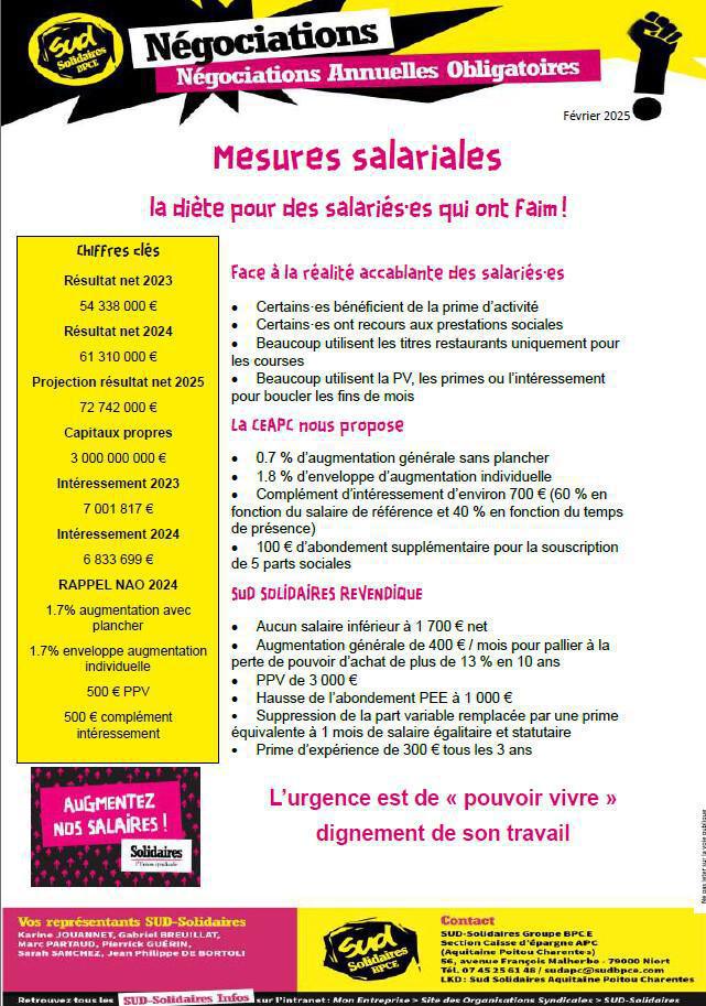 Mesures salariales 02/2025