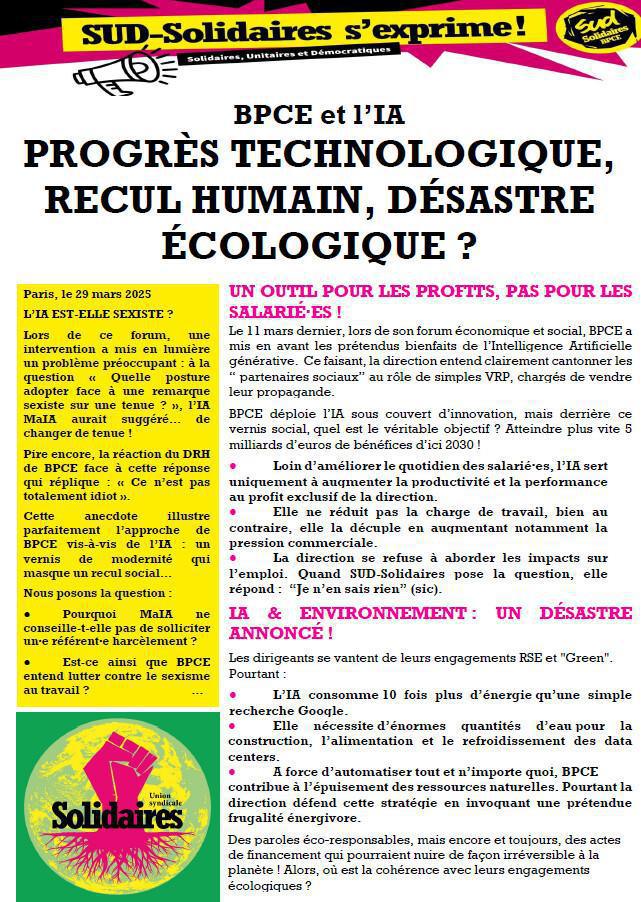 BPCE et l' IA - 04/2025