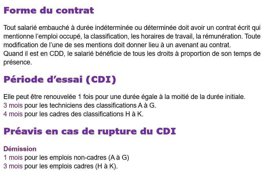 Le contrat de travail