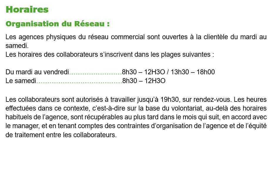Le temps de travail