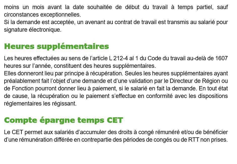 Le temps de travail