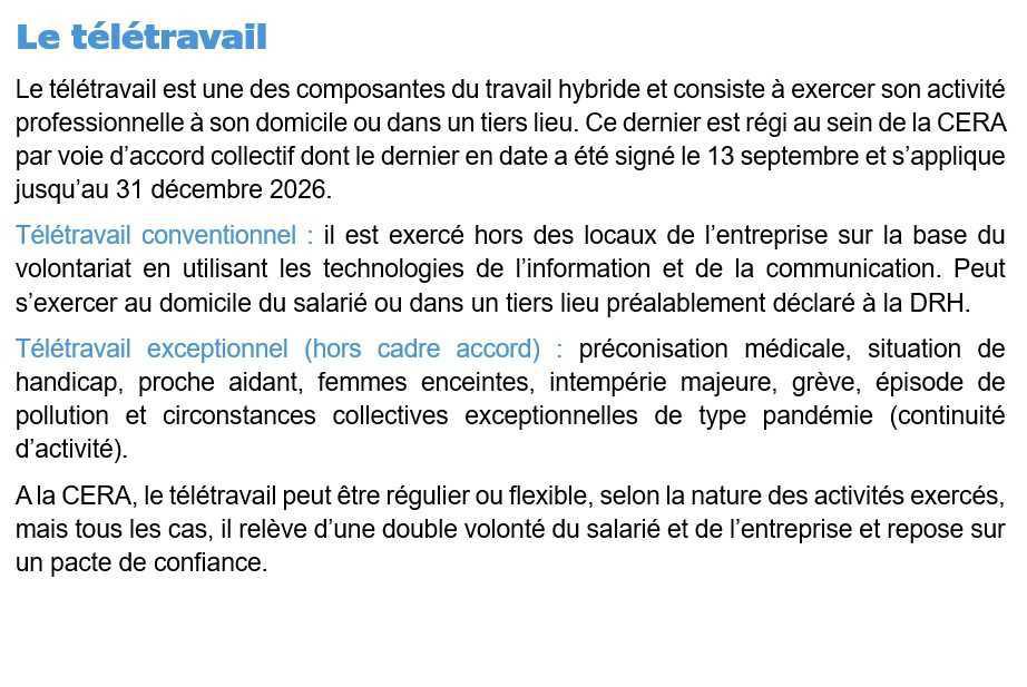 Les modes de travail