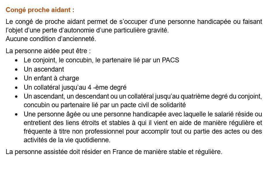 Les congés