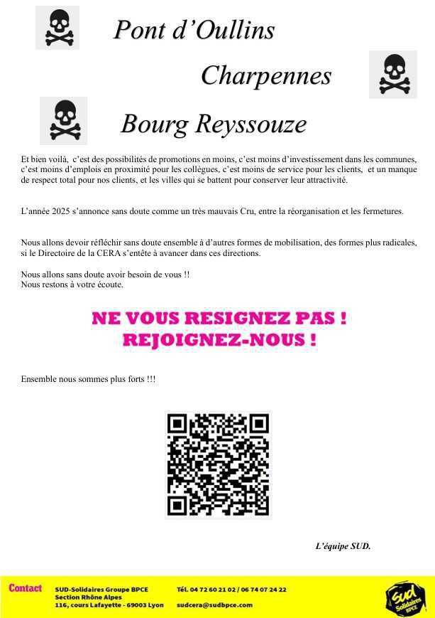 FERMETURES d’agences.!!!