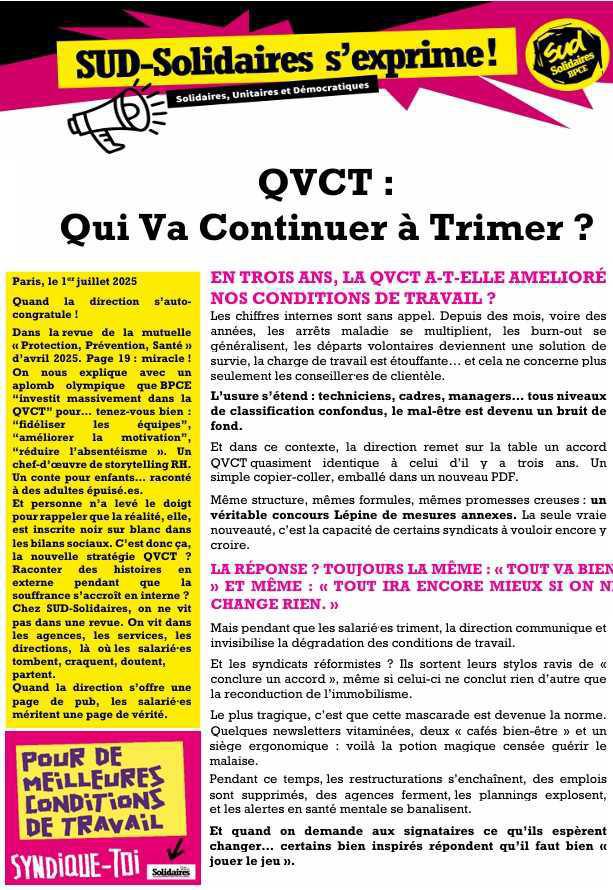 QVCT : Qui Va Continuer à Trimer ?
