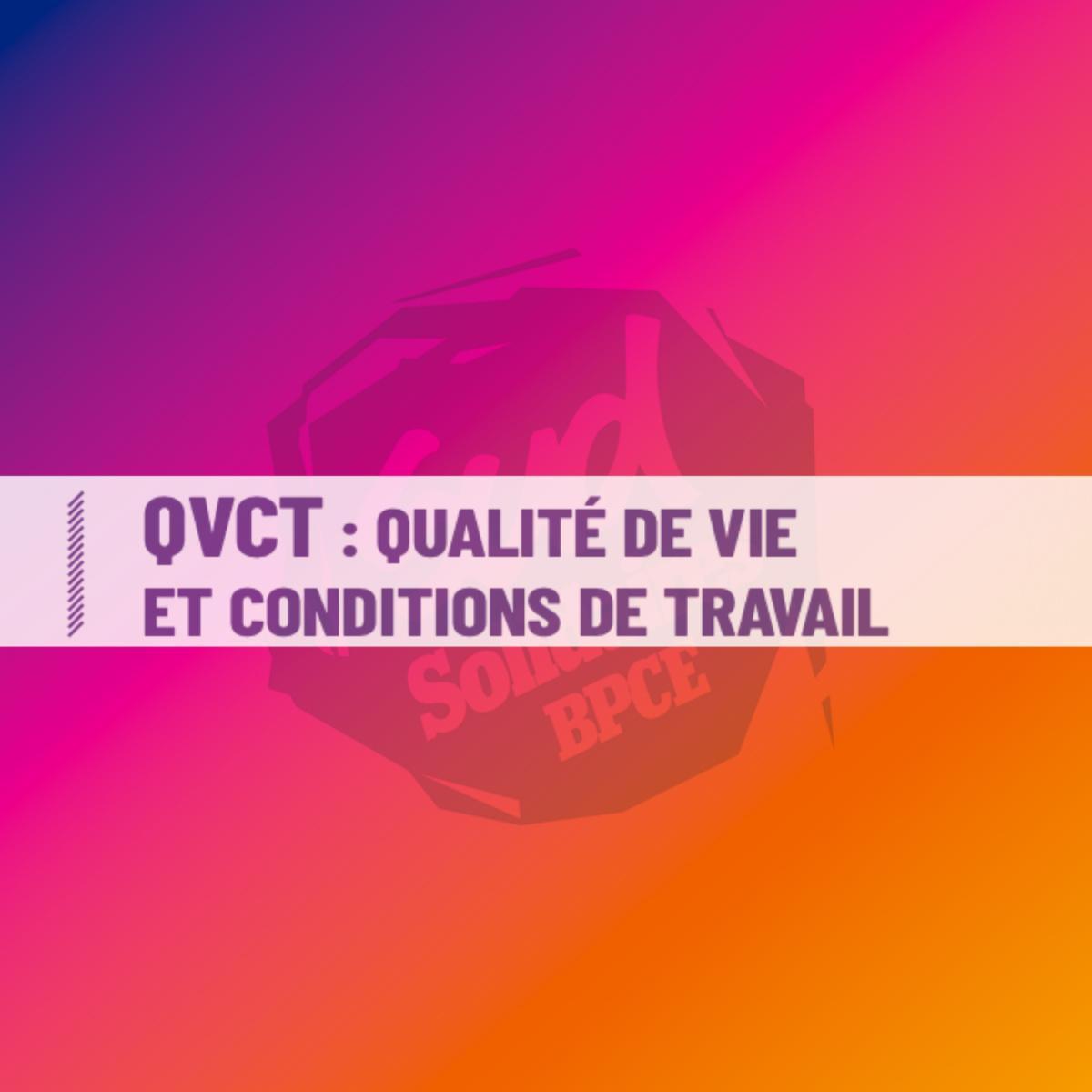 QVCT : QUALITÉ DE VIE ET CONDITIONS DE TRAVAIL QVCT : QUALITÉ DE VIE ET CONDITIONS DE TRAVAIL