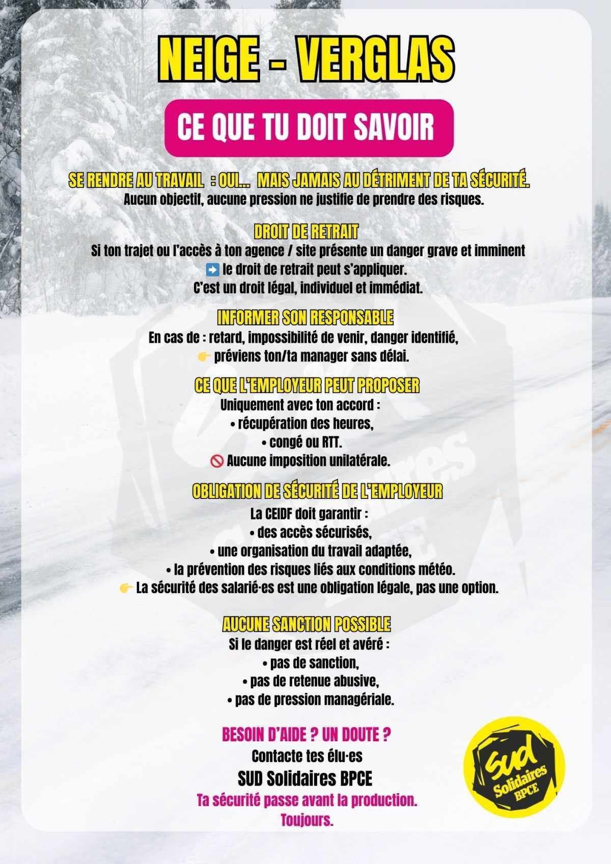 Neige et VERGLAS Neige et VERGLAS