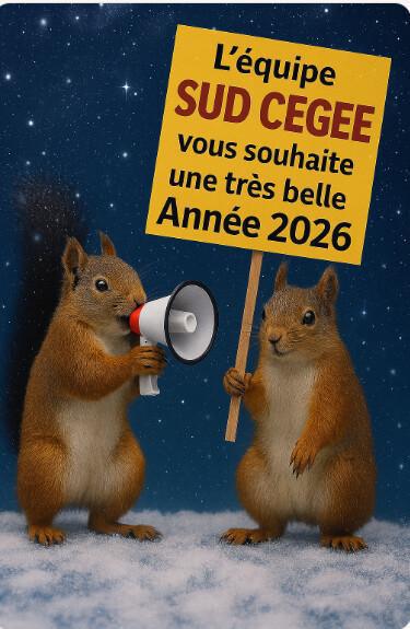 SUD CEGEE vous adresse ses meilleurs vœux pour 2026