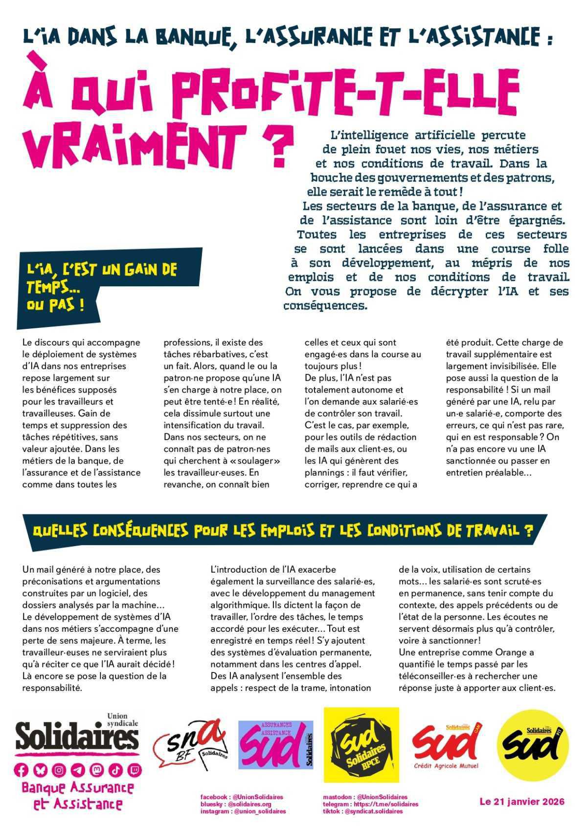 L'IA DANS LES BANQUES A QUI PROFITE T'ELLE?