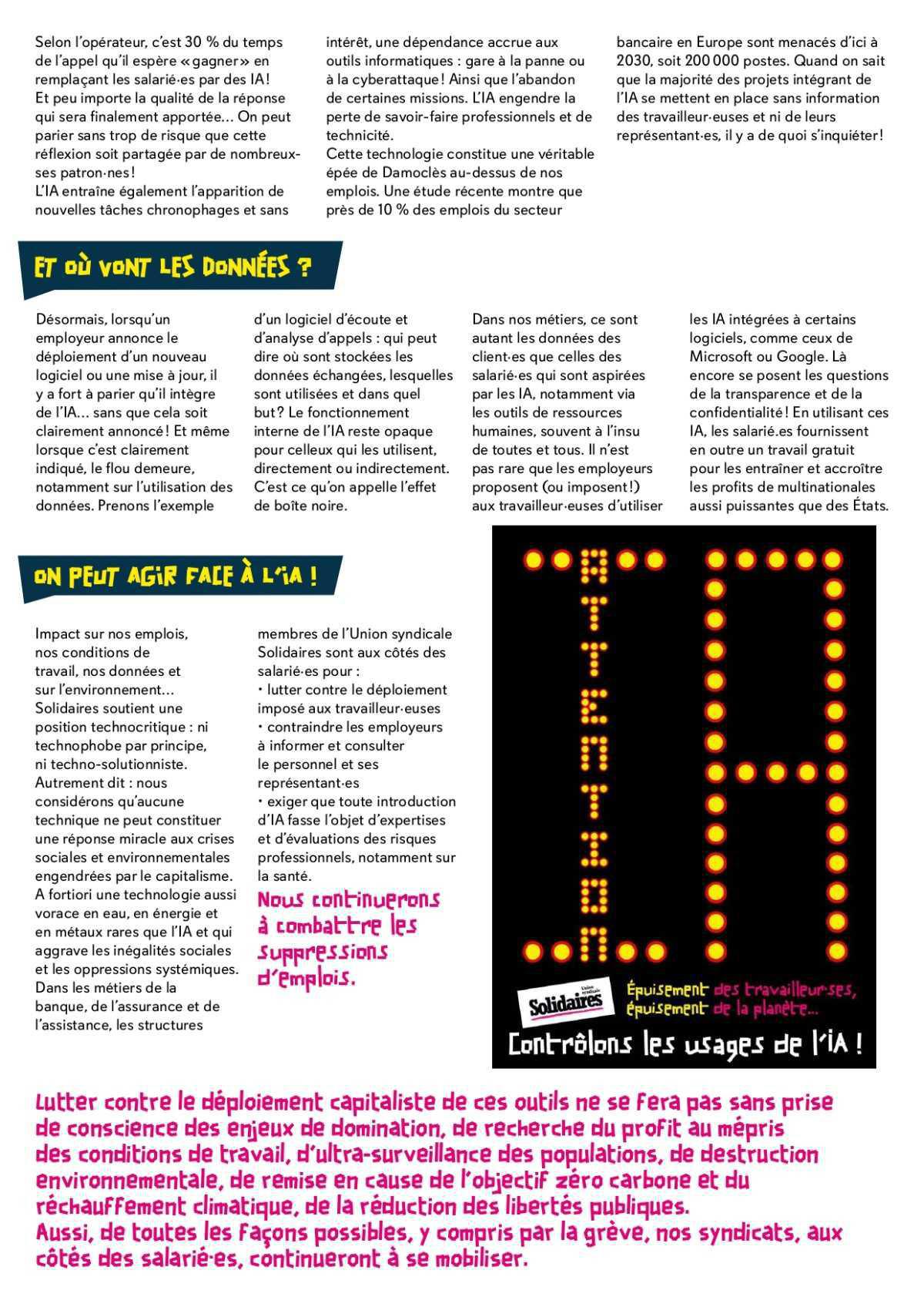 L'IA DANS LES BANQUES A QUI PROFITE T'ELLE?