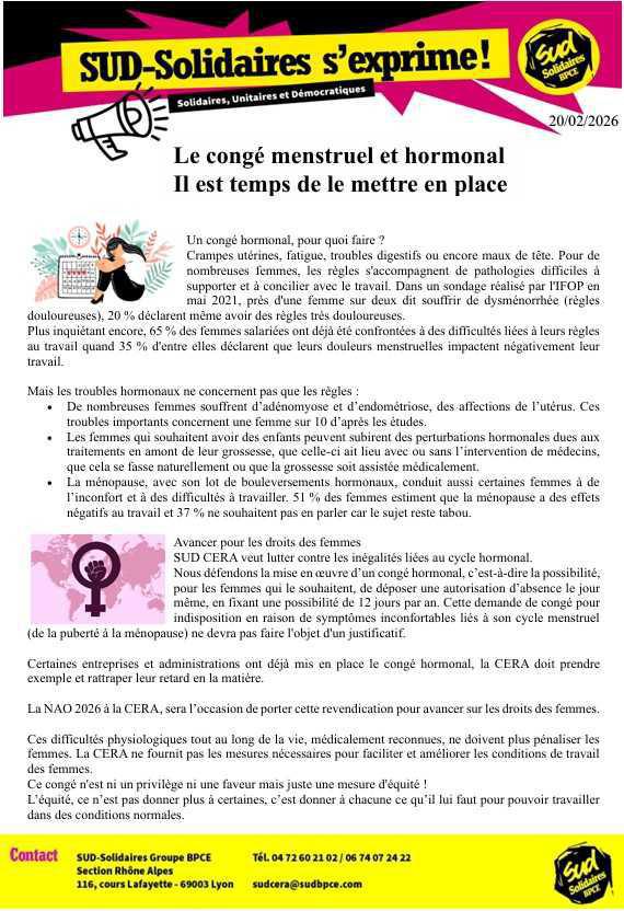 Un congé menstruel, ce n’est pas un luxe : c’est du bon sens !
