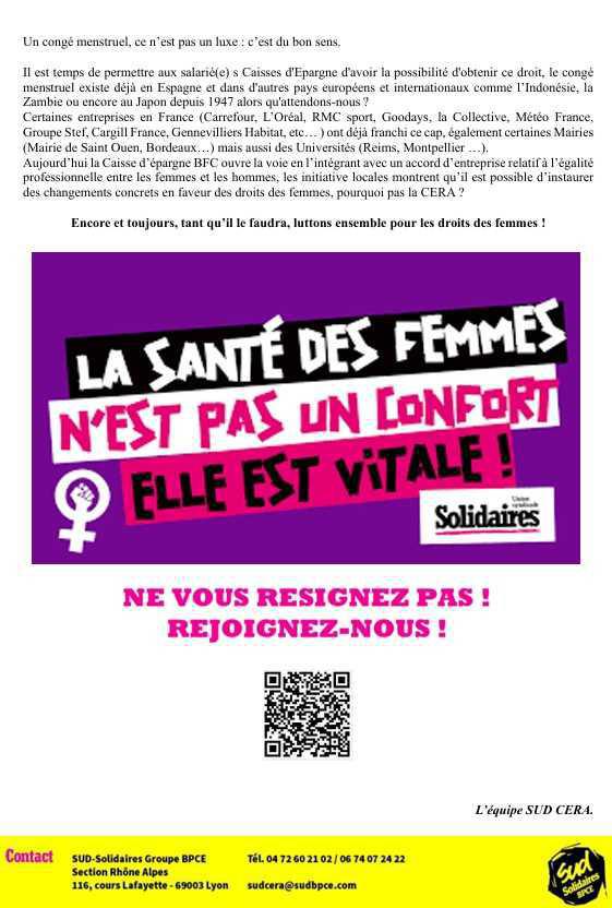 Un congé menstruel, ce n’est pas un luxe : c’est du bon sens !