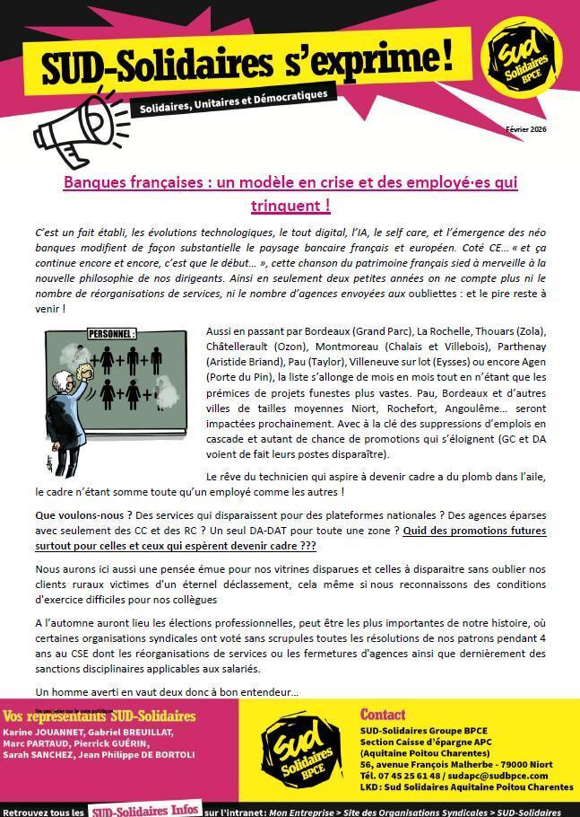 Banques françaises : un modèle en crise et des employé·es qui trinquent ! Banques françaises : un modèle en crise et des employé·es qui trinquent !