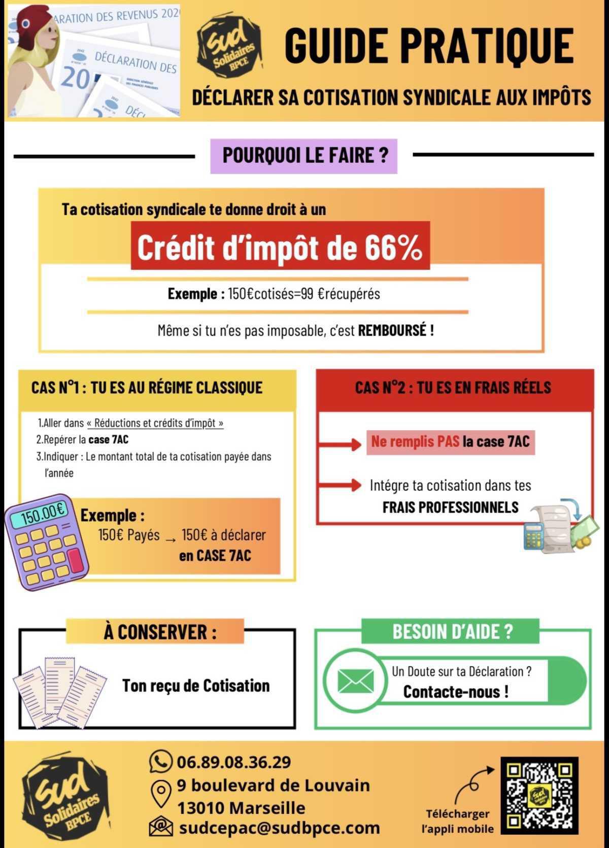 FICHE PRATIQUE POUR DECLARATION AUX IMPOTS