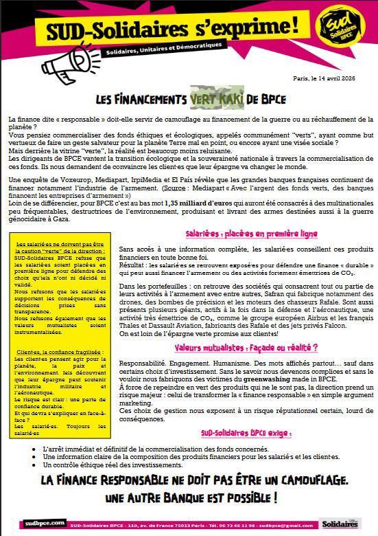 LE FINANCEMENT VERT KAKI DE BPCE - National LE FINANCEMENT VERT KAKI DE BPCE - National